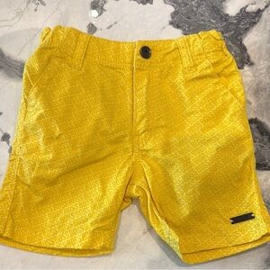 Boss Kids Bright Yellow Logo Shorts